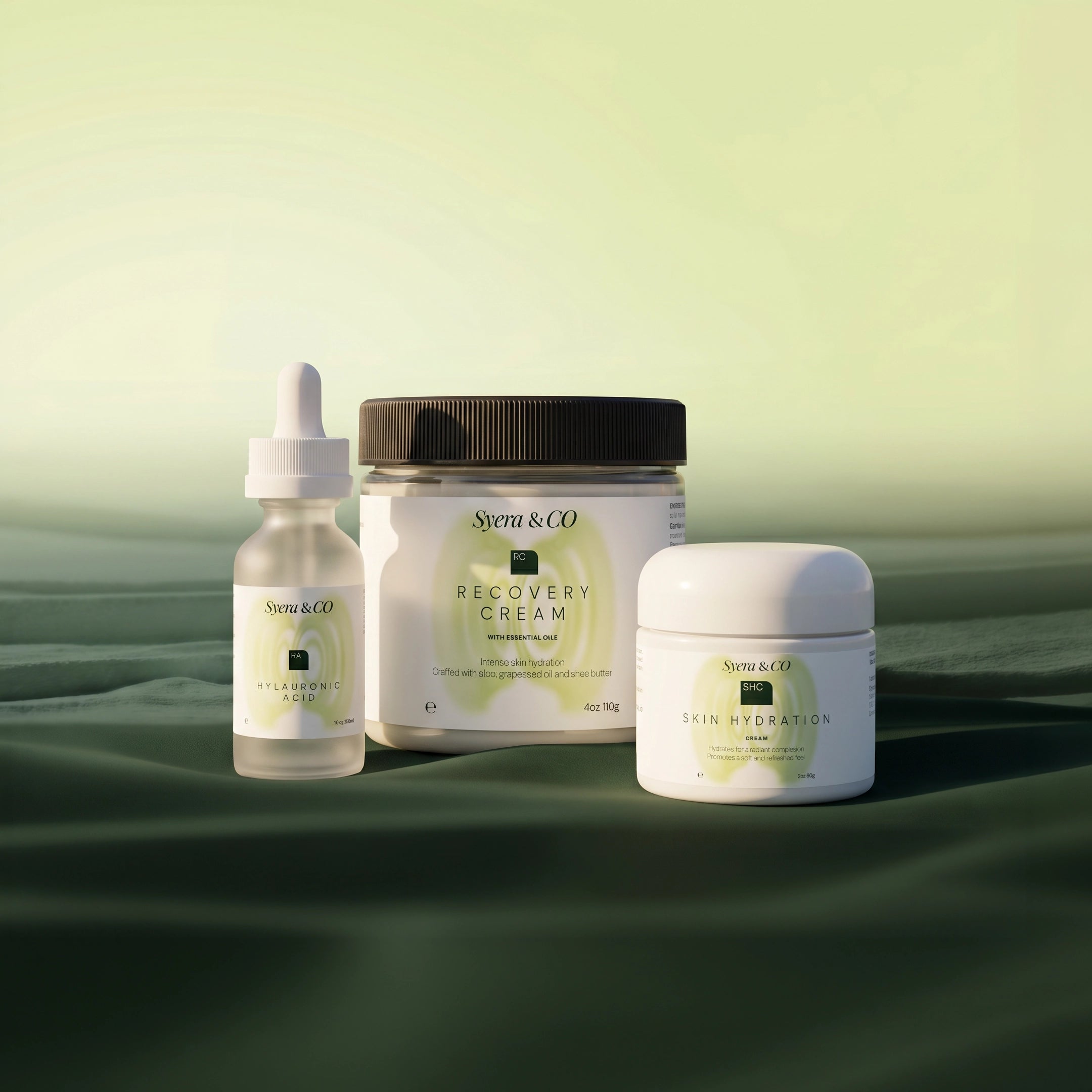 Syera & CO Skin Barrier Recovery Bundle featuring skincare products designed to restore and protect sensitive skin.
